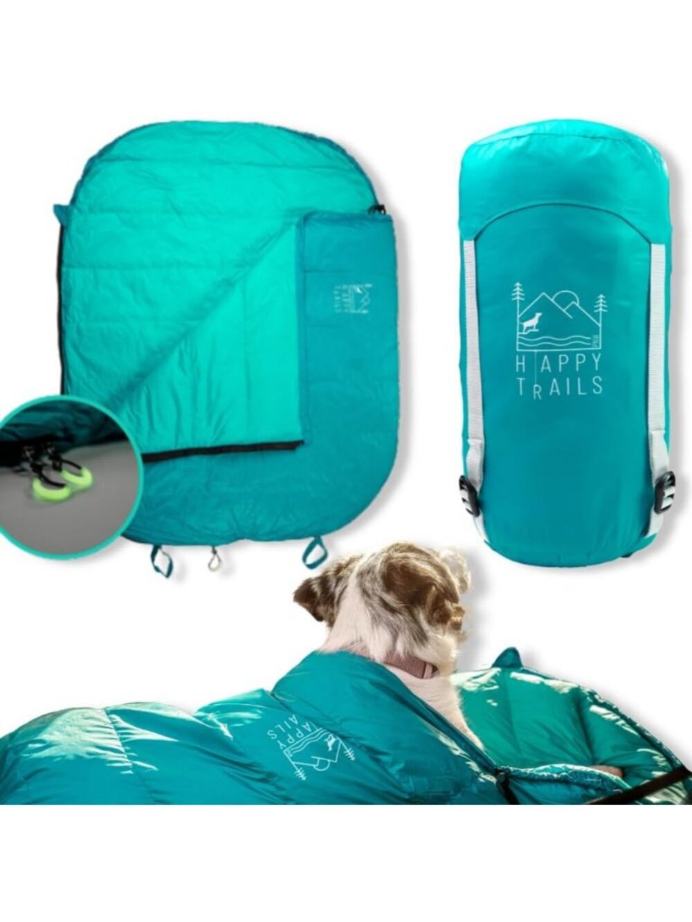 Ultralight Packable Dog Sleeping Bag for Hiking & Travel - Outdoor Dog Bed